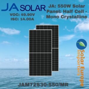 JA Solar 550W Half-Cell Monocrystalline Solar Panel JAM72S30